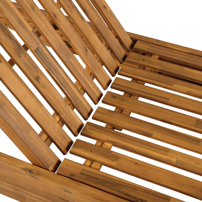 Acacia Wood Outdoor Chaise Lounge