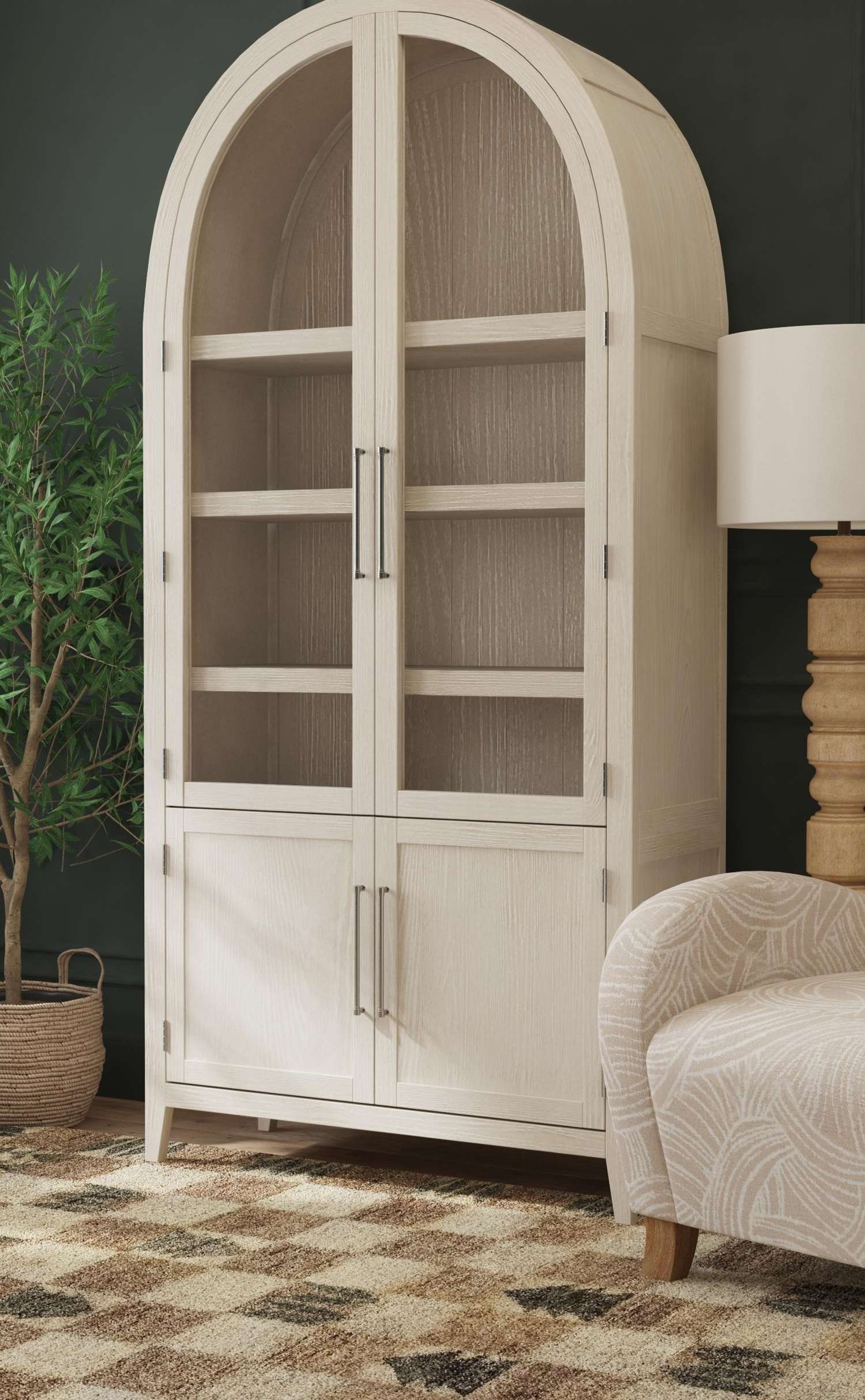Fynn Light Oak Display Cabinet - Room Scene