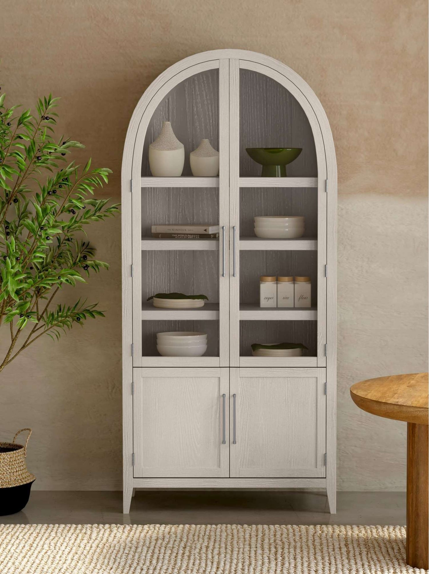 Fynn Light Oak Display Cabinet - Room Scene