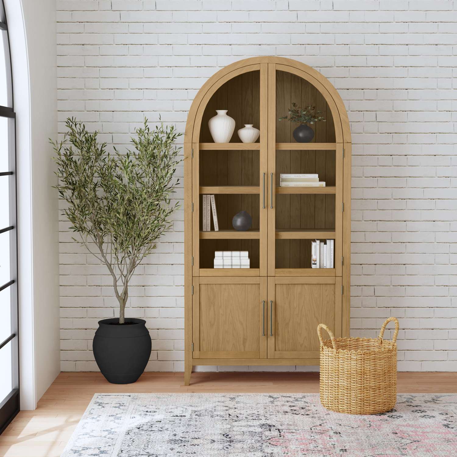 Fynn Blonde Display Cabinet - Room Scene