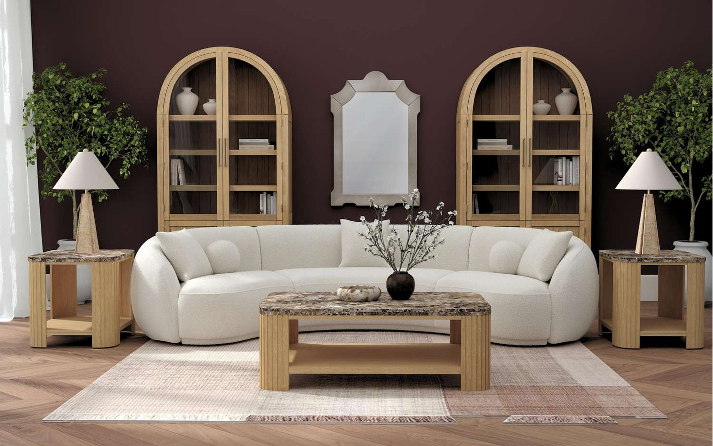 Fynn Blonde Display Cabinet - Room Scene