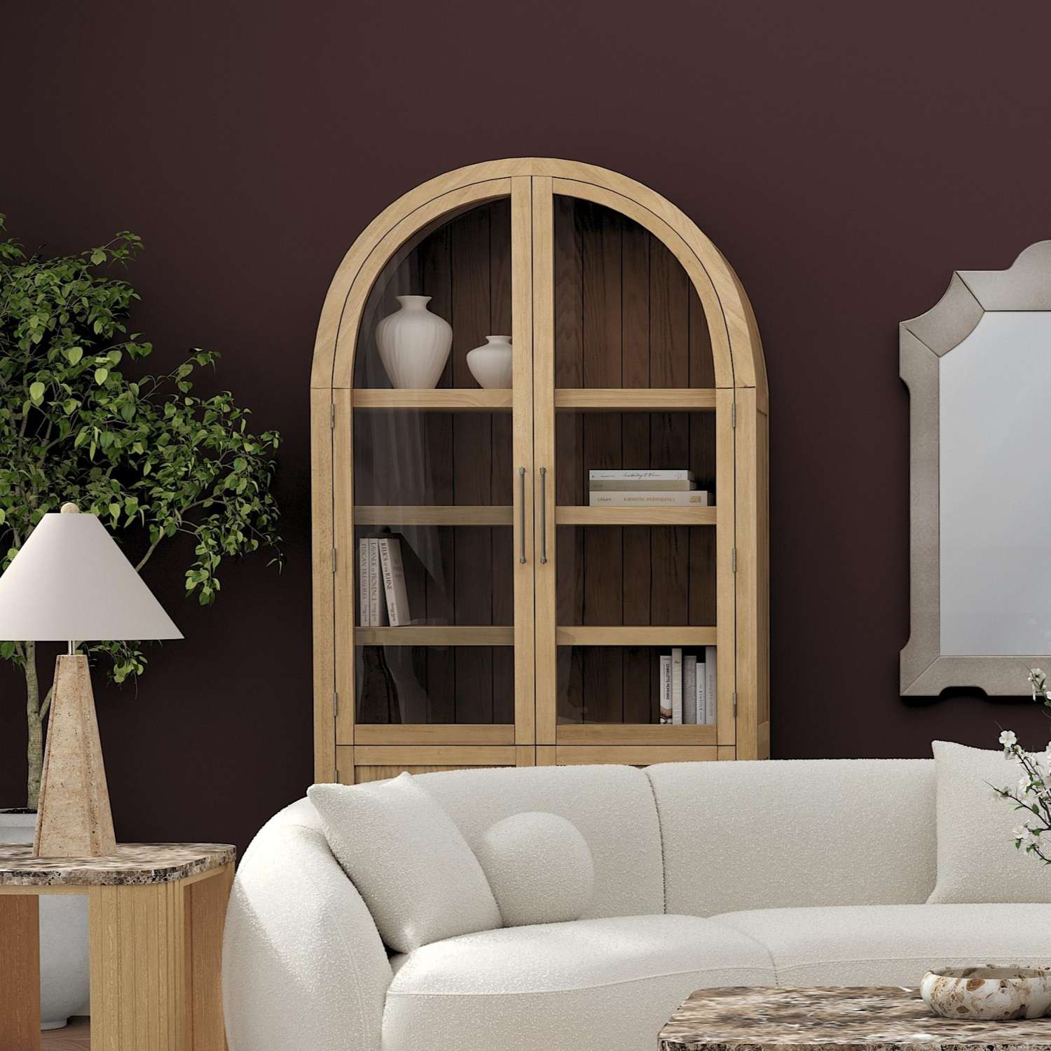 Fynn Blonde Display Cabinet - Room Scene