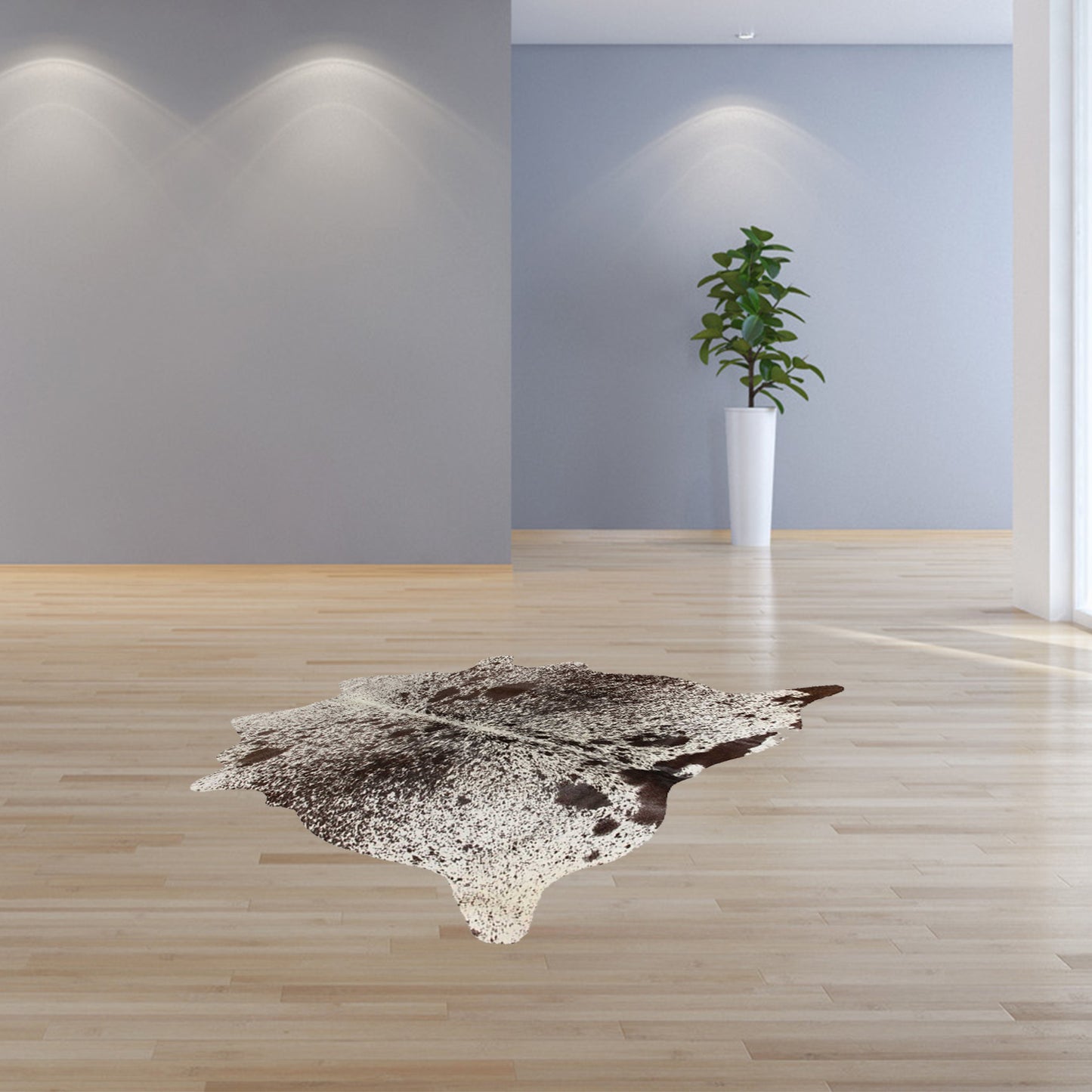 5 x 7 White Chocolate Cowhide  Rug