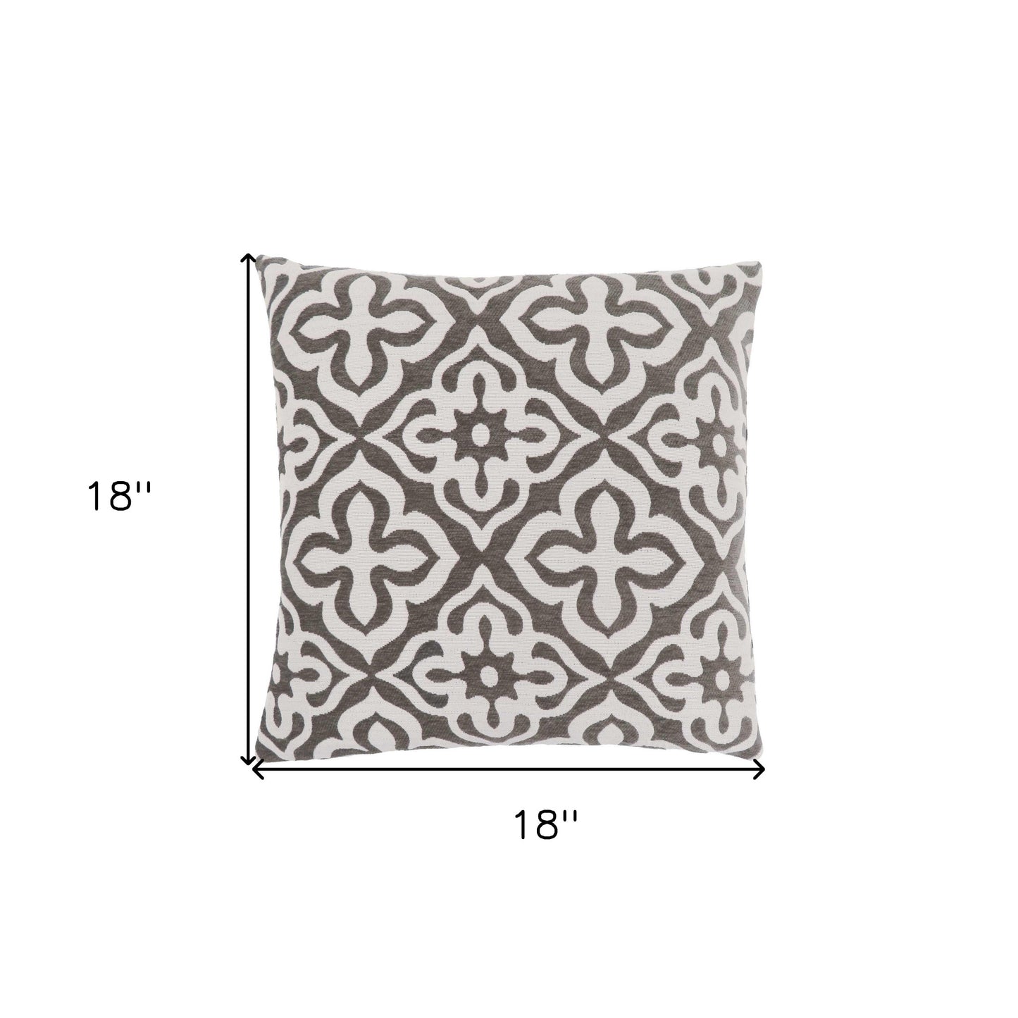Taupe Geometric Pillow