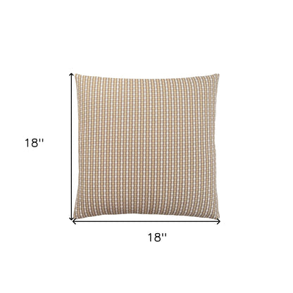 Taupe Striped Pillow