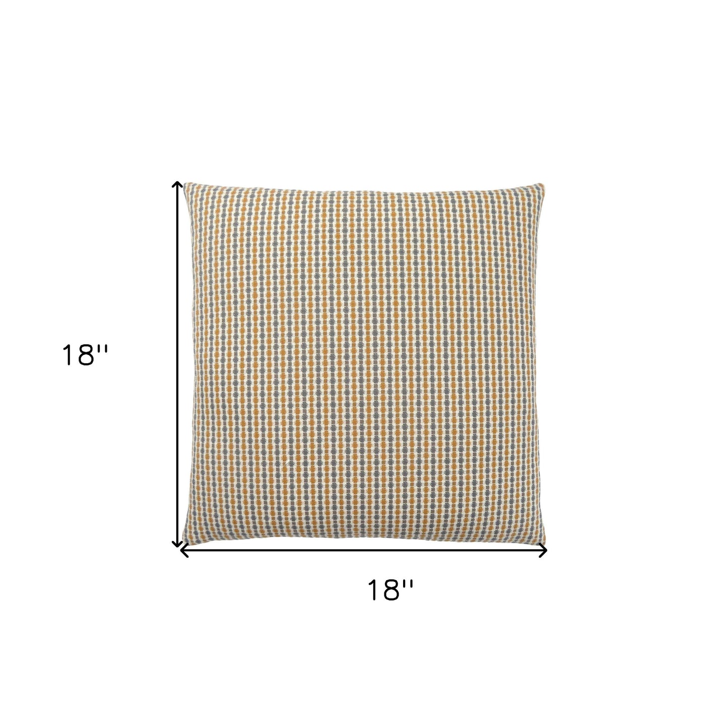 Gray & Gold Striped Pillow