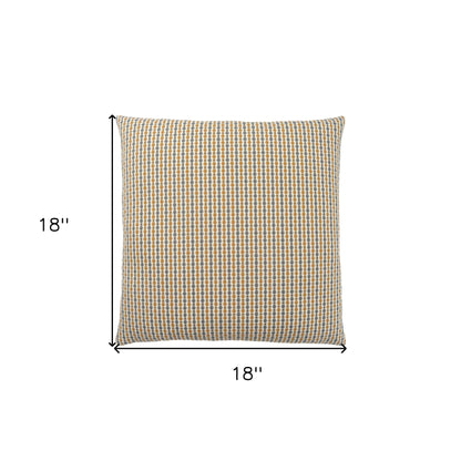 Gray & Gold Striped Pillow