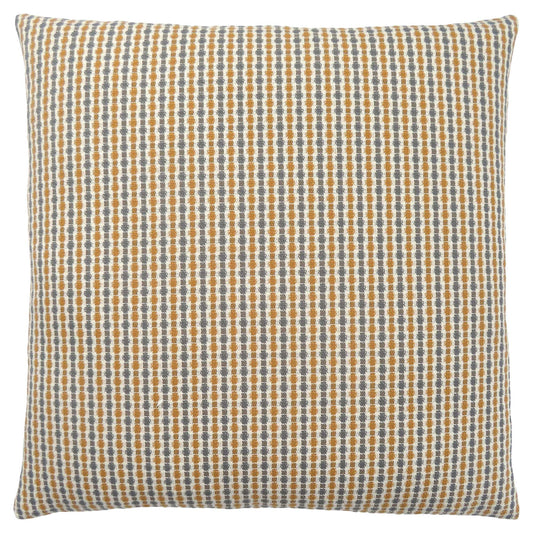 Gray & Gold Striped Pillow