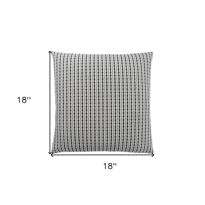 Black Gray & White Striped Pillow