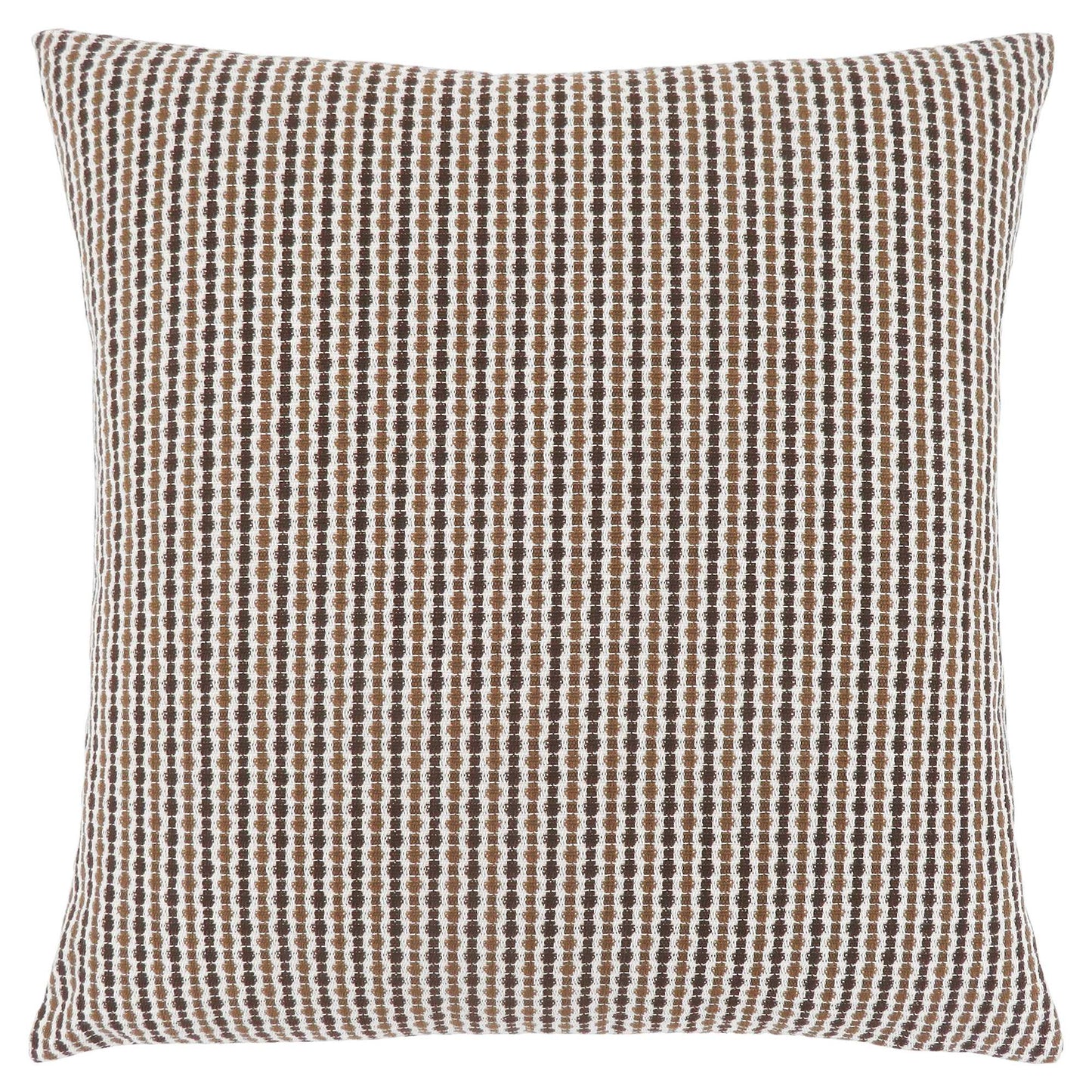 Brown & White Striped Pillow