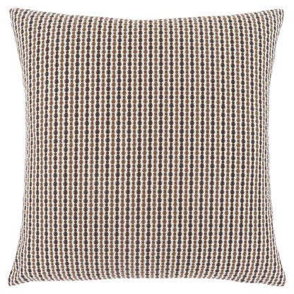 Brown & White Striped Pillow