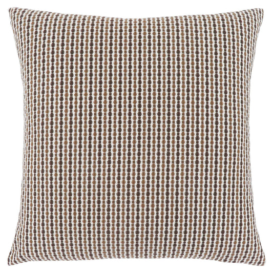 Brown & White Striped Pillow