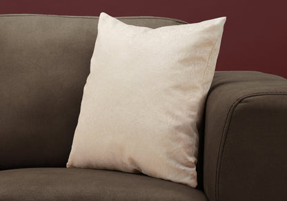 Taupe Velvet Feather Pillow