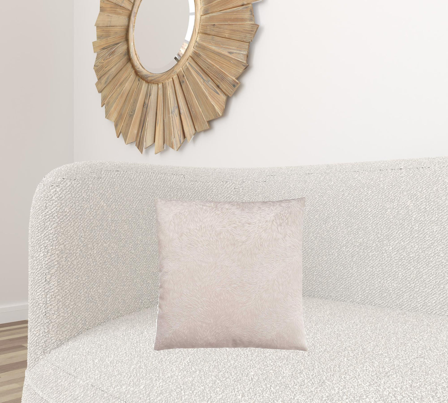 Taupe Velvet Feather Pillow