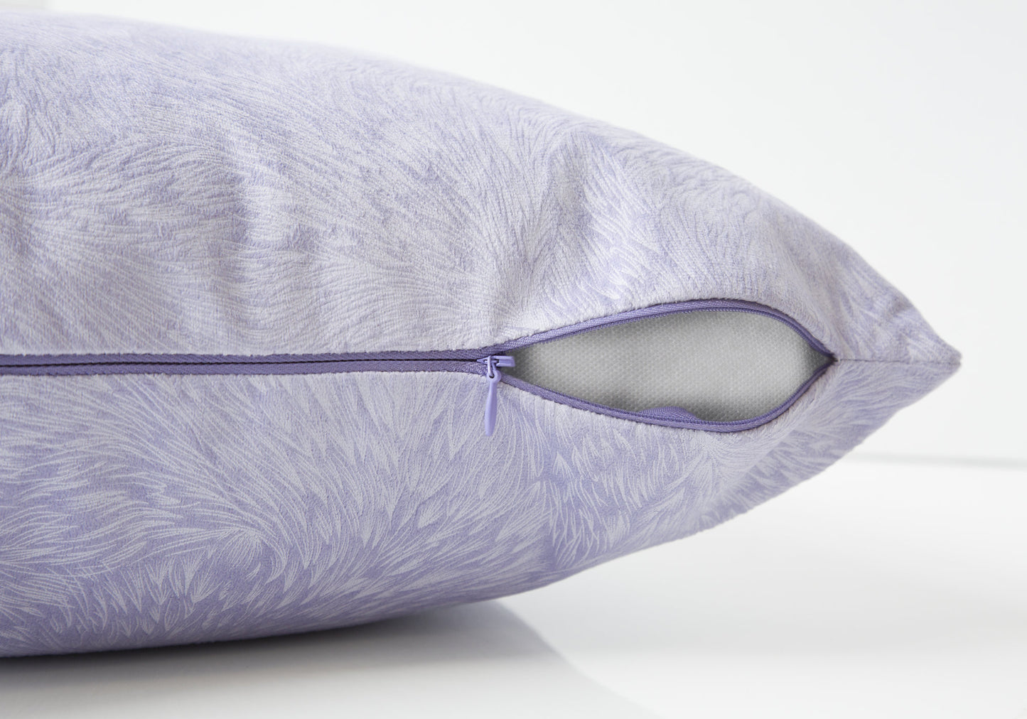 Purple Velvet Feather Pillow