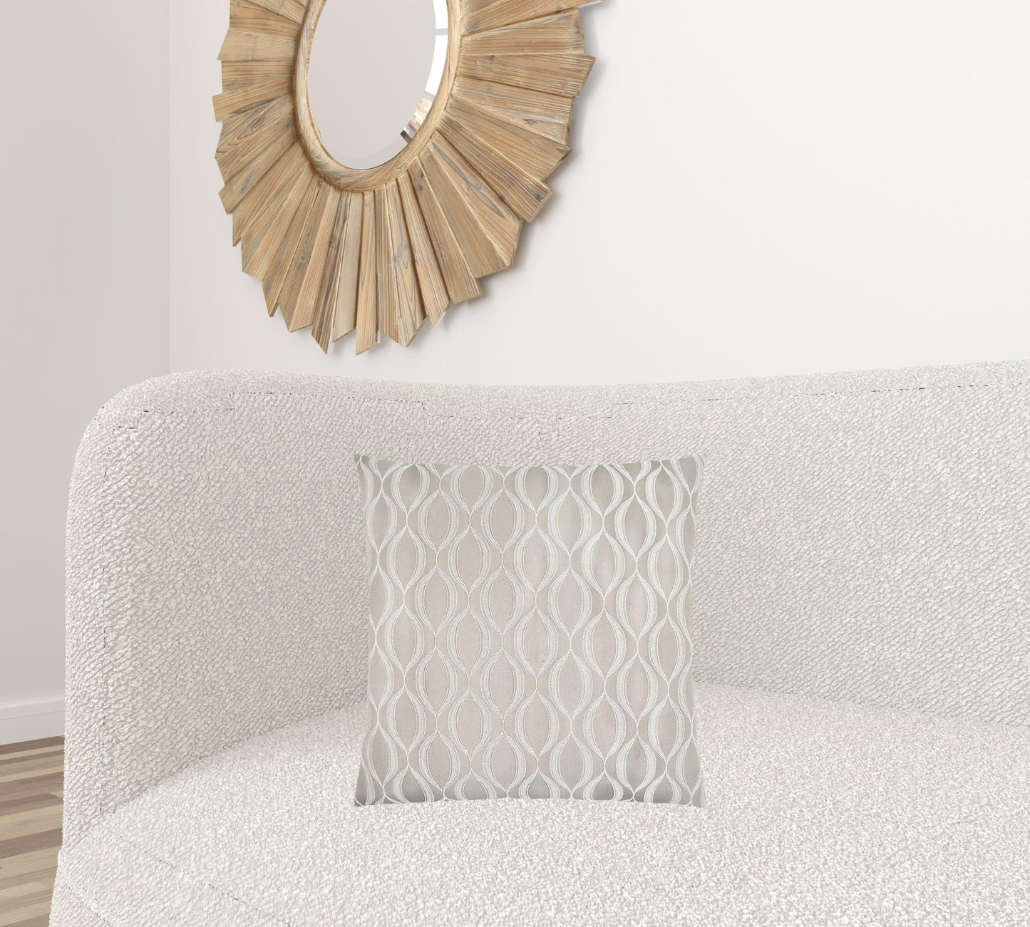 Taupe Ogee Pillow