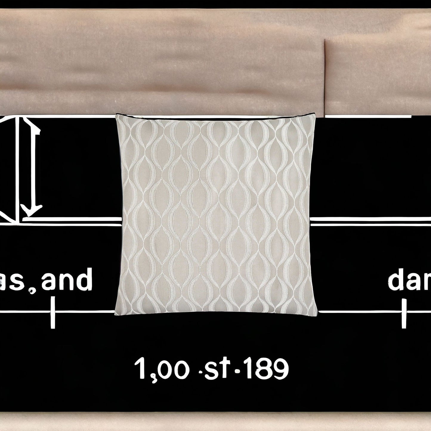 Taupe Ogee Pillow