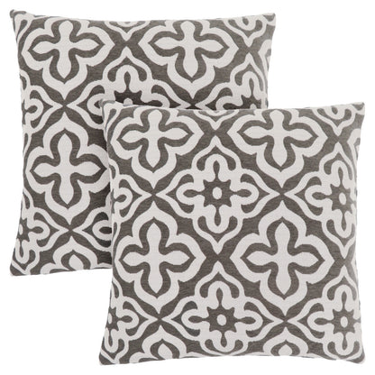 Taupe Geometric Pillow
