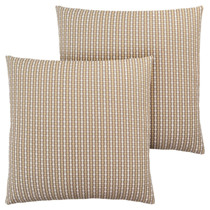 Taupe Striped Pillow