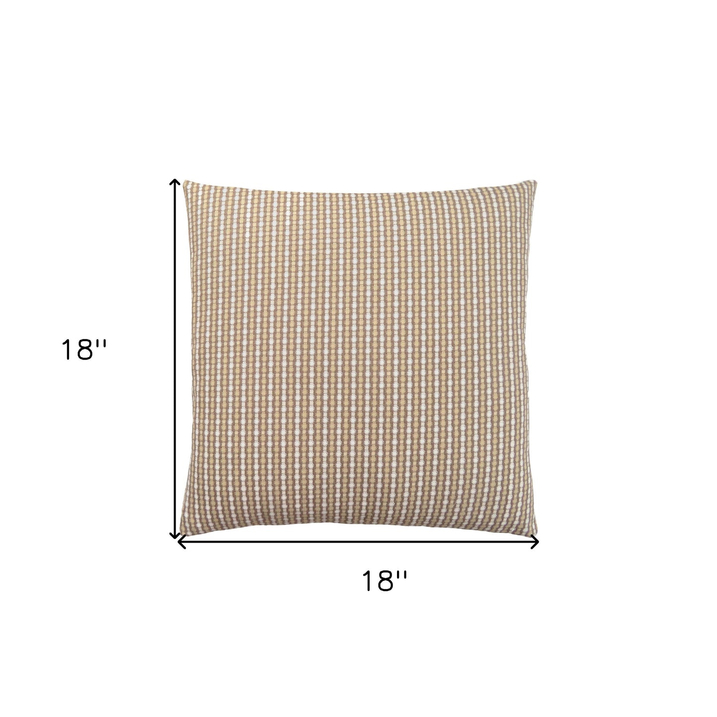 Taupe Striped Pillow