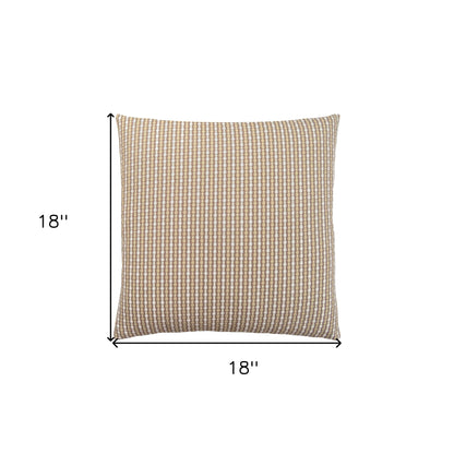 Taupe Striped Pillow