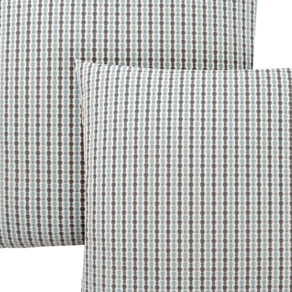 Blue & Gray Striped Pillow