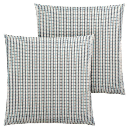 Blue & Gray Striped Pillow