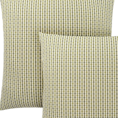 Green & White Striped Pillow