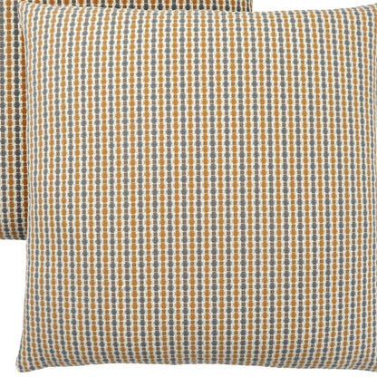 Gold & White Striped Pillow