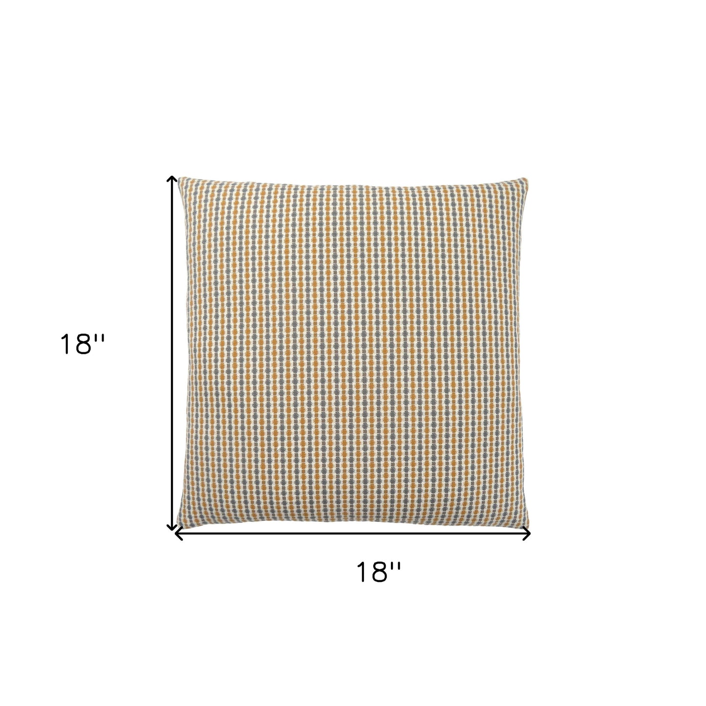 Gold & White Striped Pillow