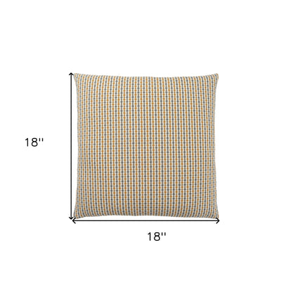 Gold & White Striped Pillow
