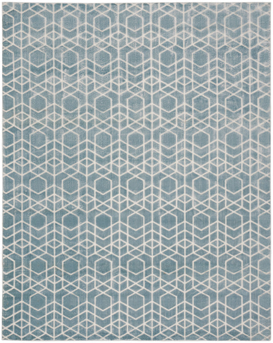 Nourison Charm Blue & Ivory Pet Friendly Machine Washable Rug - Main