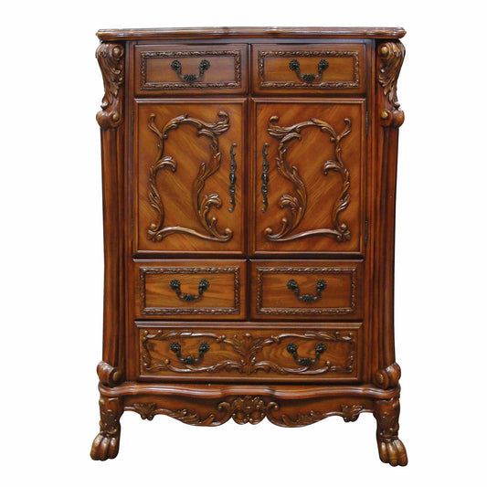 Gray Solid Wood 7-Drawer Dresser