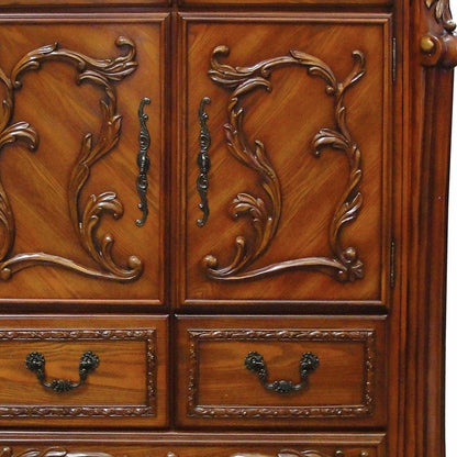 Gray Solid Wood 7-Drawer Dresser
