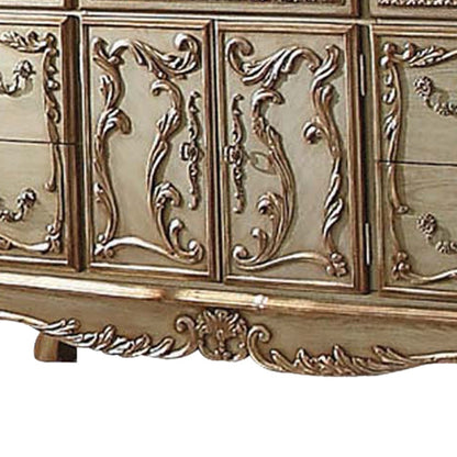 Black Solid Wood 7-Drawer Dresser