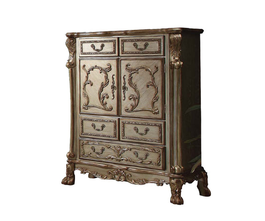 White Solid Wood 7-Drawer Dresser