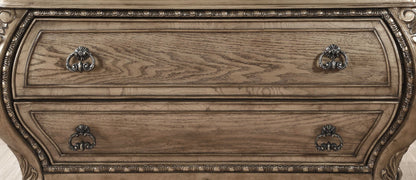 Brown and Black Solid Wood 6-Drawer Double Dresser