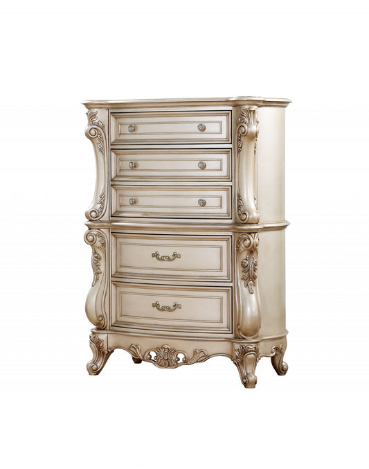 Gray Solid Wood 6-Drawer Double Dresser