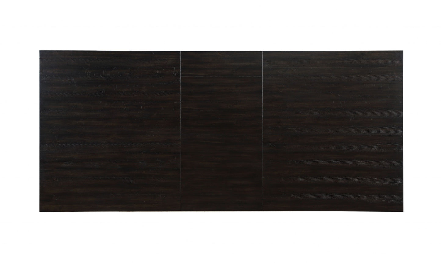 Brown Solid Wood Trestle Base Dining Table