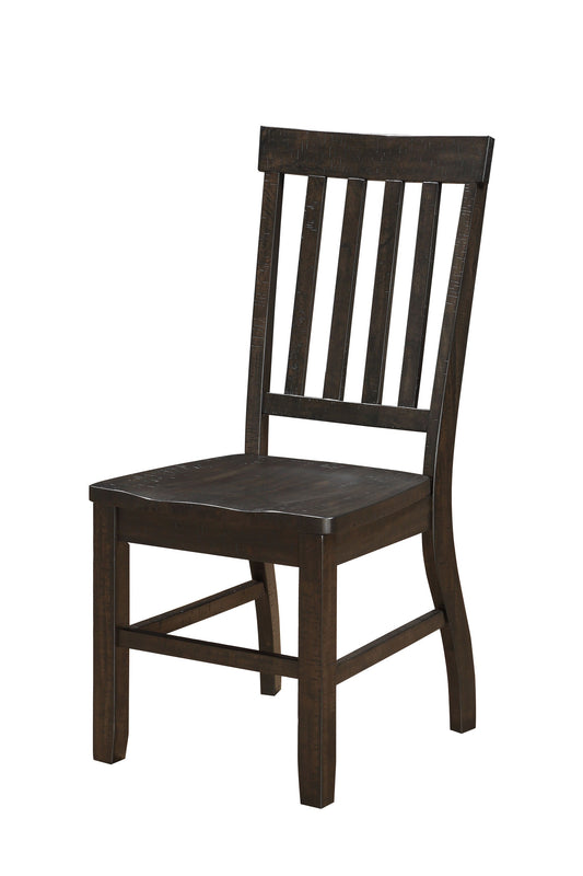 Brown Wood Dining Chair - Set of 2