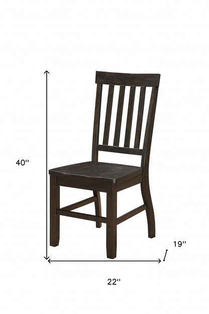 Brown Wood Dining Chair - Set of 2