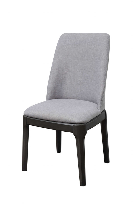Light Gray & Gray Linen Dining Chair - Set of 2