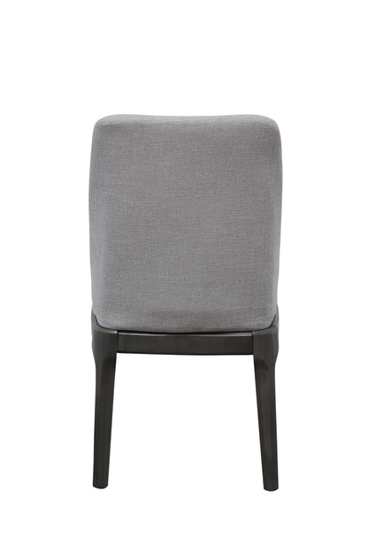 Light Gray & Gray Linen Dining Chair - Set of 2