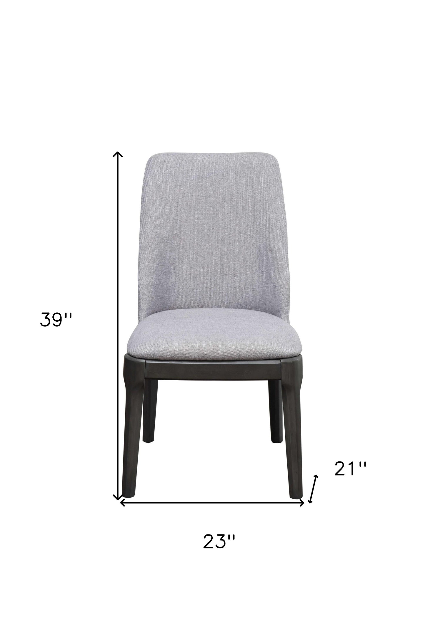 Light Gray & Gray Linen Dining Chair - Set of 2