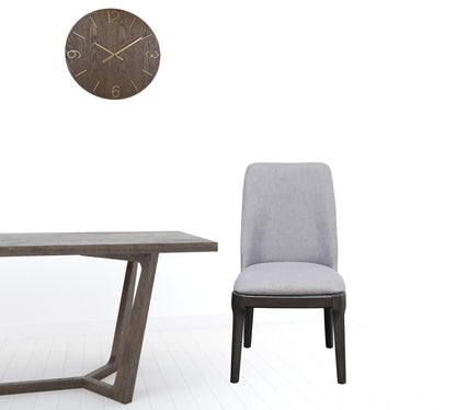 Light Gray & Gray Linen Dining Chair - Set of 2