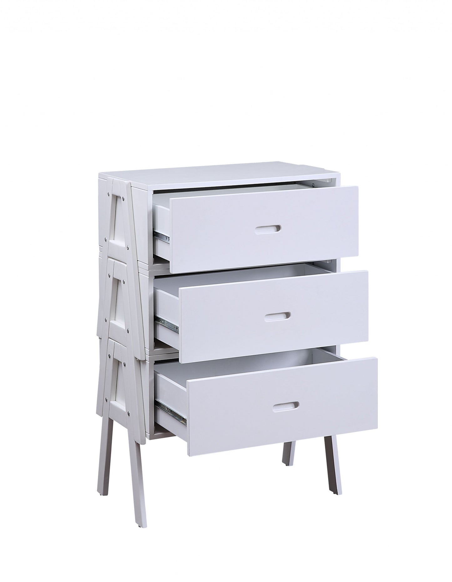 Sleek White Convertible Coffee Table