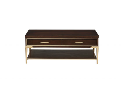 Cherry Metal Wood Coffee Table