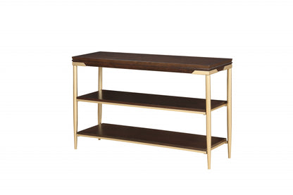 Cherry Metal Wood Sofa Table