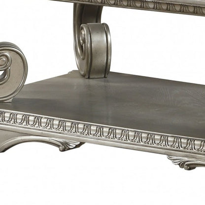 Glass & Solid Wood Coffee Table