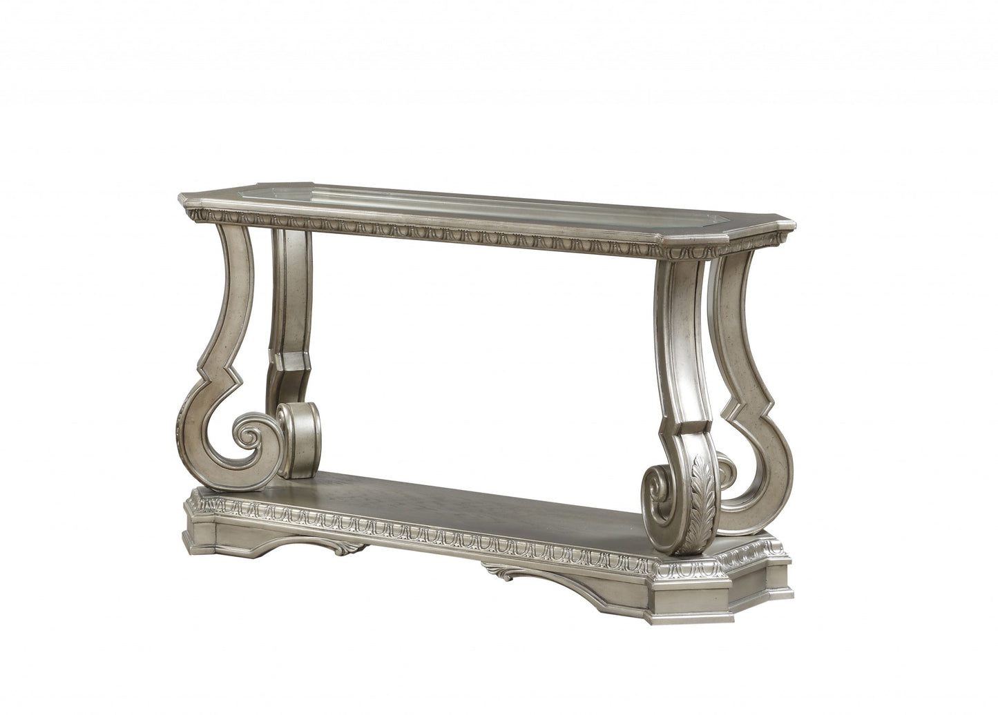 Glass & Solid Wood Coffee Table